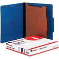 Universal Universal® Pressboard Classification Folders, Letter, Four-Section, Cobalt Blue, 10/Box 10201